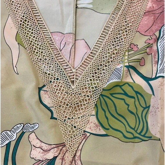 Boho Floral Print Petal Sleeve Shirt Top Blouse - Picture 8 of 8